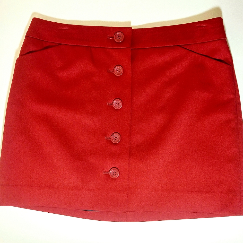 Button Up Mini Skirt by Express (Size 2)